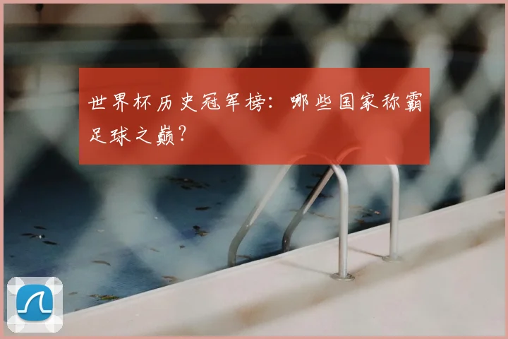 世界杯历史冠军榜:哪些国家称霸足球之巅?